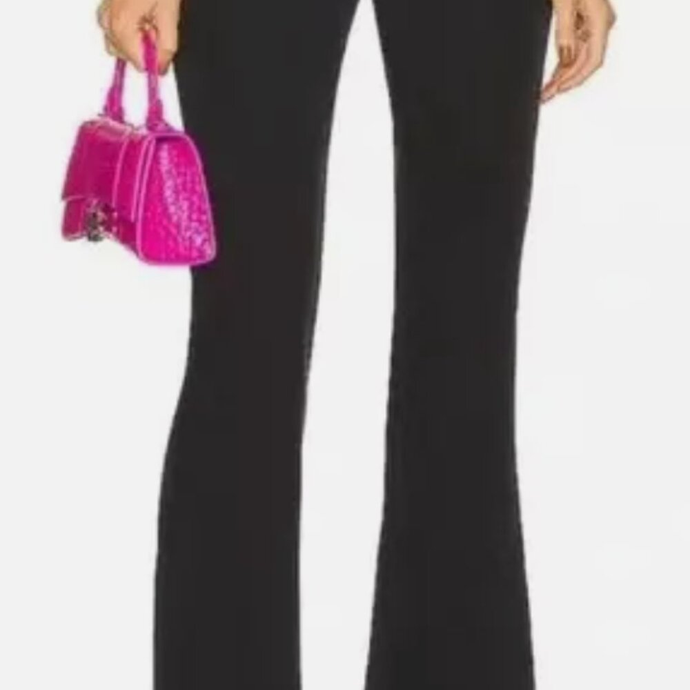 ALEXIS FLARED LEG LEG TROUSER, BLACK, SIZE M